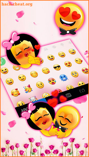 Vintage Pink Roses Keyboard Theme screenshot