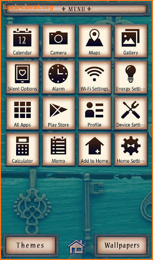 Vintage Wallpaper Antique Keys Theme screenshot