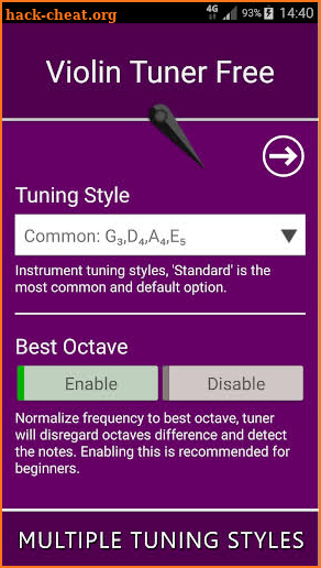 Violin Tuner Free screenshot