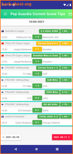 VIP Correct Score Betting Tips | Pep Guardio Bet screenshot