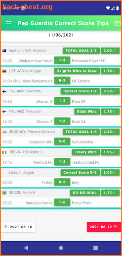 VIP Correct Score Betting Tips | Pep Guardio Bet screenshot