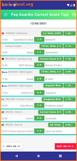 VIP Correct Score Betting Tips | Pep Guardio Bet screenshot