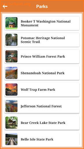 Virginia State and National Parks screenshot