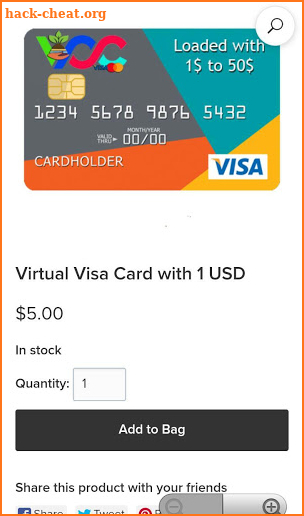 Virtual Credit Card Provider screenshot