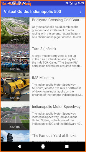 Virtual Guide: Indianapolis 500 screenshot