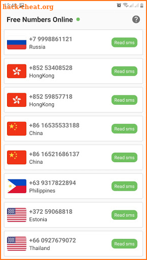 Virtual Number - Receive SMS Online Verification screenshot