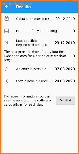 VisaVia - Schengen calculator screenshot