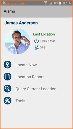 Vismo GPS Tracking screenshot