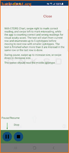 Visual Acuity Charts screenshot