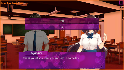 Visual Novel Anime Girl Story screenshot