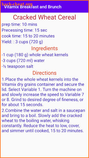 Vitamix Breakfast and Brunch screenshot