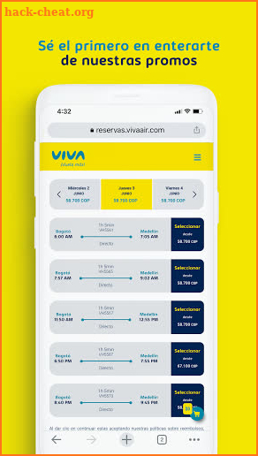 Viva air screenshot