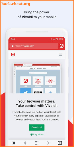 Vivaldi Browser Beta screenshot