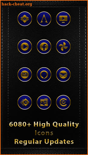 Vivid Golden Blue Icons screenshot