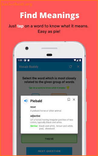 Vocab Buddy - Word Quiz for IELTS, SAT, GRE & More screenshot