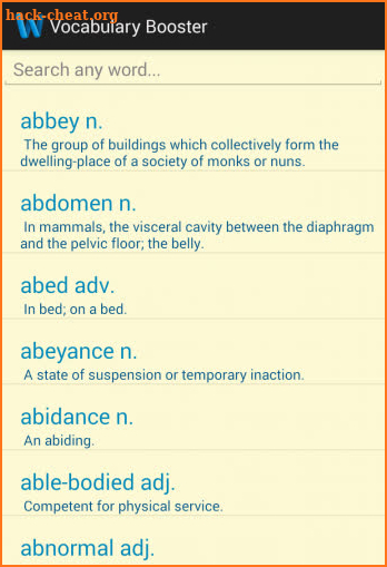 Vocabulary Booster screenshot