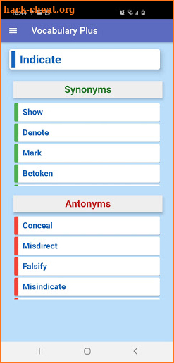 Vocabulary Plus screenshot