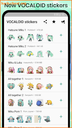 VOCALOID MIKU Stickers for WhatsApp screenshot