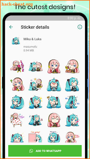 VOCALOID MIKU Stickers for WhatsApp screenshot