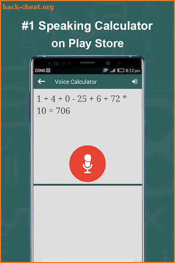 Voice Calculator : Talk and Calculate Complex Sums screenshot