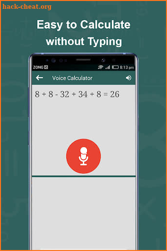 Voice Calculator : Talk and Calculate Complex Sums screenshot