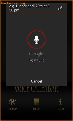 Voice Calendar screenshot