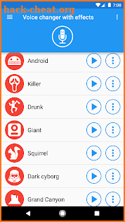 Voice changer with effects screenshot