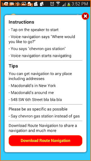 Voice Navigation screenshot