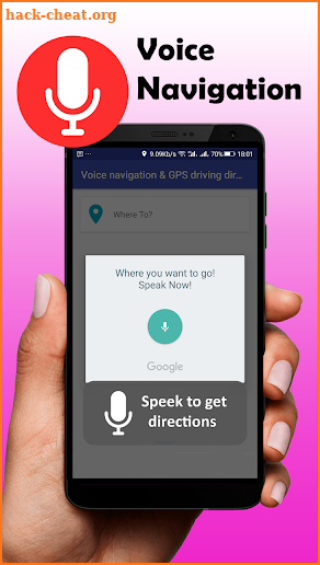 Voice navigation & GPS driving direction screenshot