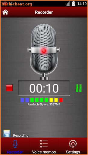 Voice recorder screenshot