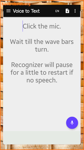 Voice to Text app screenshot