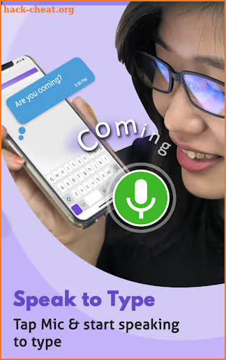 Voice Typing keyboard with text shortcuts screenshot