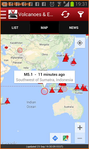 Volcanoes & Earthquakes screenshot