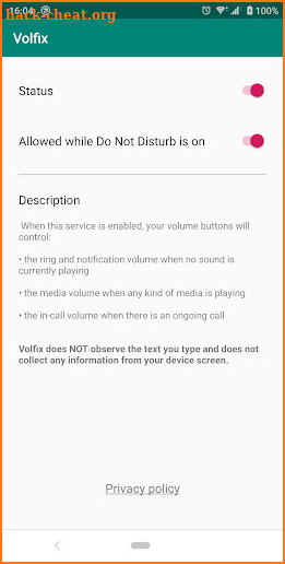 Volfix - volume control fix screenshot