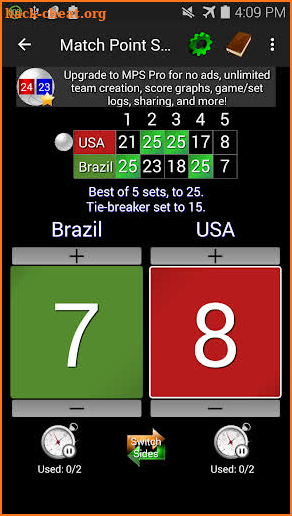 Volleyball Pong Scoreboard, Match Point Scoreboard screenshot