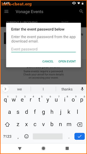 Vonage Events screenshot