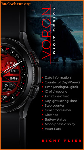 VORON Night Flier Watch Face screenshot