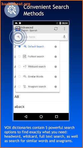 VOX Spanish Dictionaries screenshot