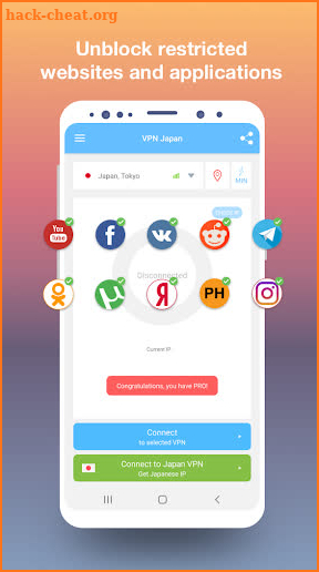 VPN Japan - get free Japanese IP screenshot