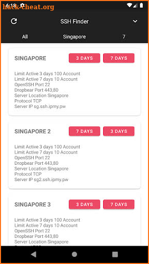 VPN, SSH, & Proxy Finder screenshot