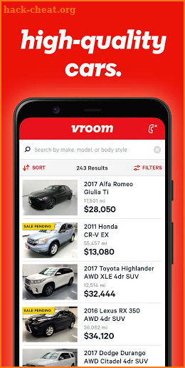 Vroom: Great cars. Delivered to you. Get in. screenshot