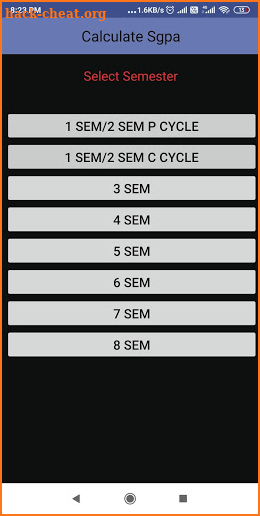 VTU(CBCS) SGPA CGPA CALCULATOR screenshot