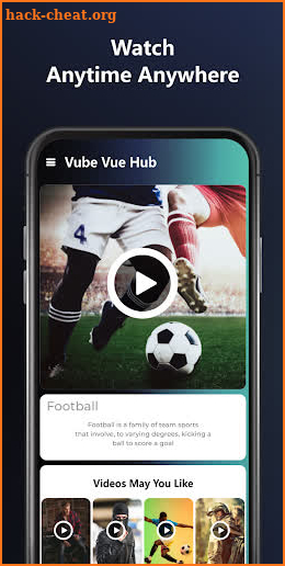 Vube Vue Hub screenshot