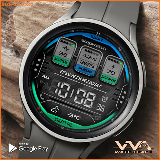 VVA223 Digital Watch face screenshot