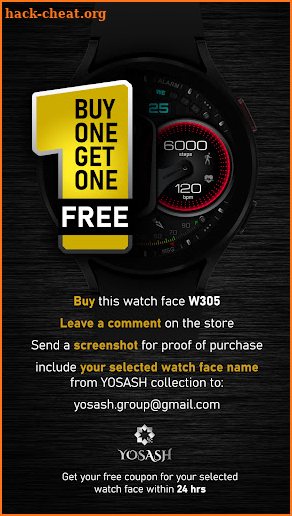 W305 Watch Face - YOSASH screenshot