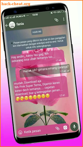 WA theme pink screenshot