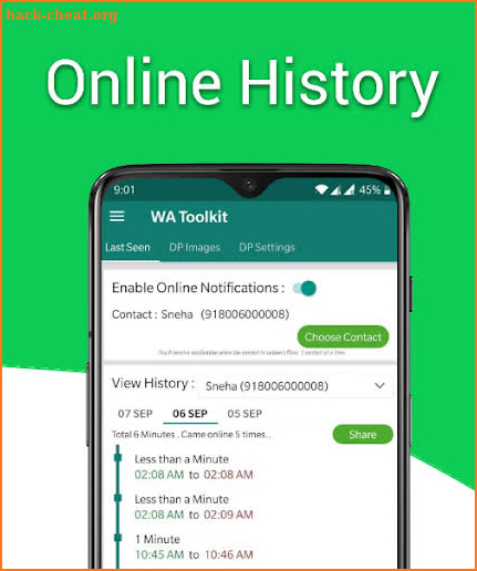 WA Toolkit - Online/Offline Notifications, DP Sync screenshot