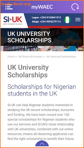 WAEC NECO JAMB RESULT CHECKER | UK SCHOLARSHIP HUB screenshot