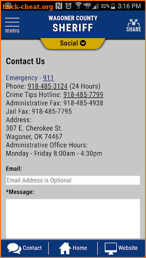 Wagoner County OK Sheriff screenshot