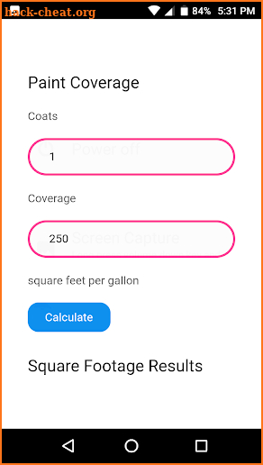 Wall Paint Calculator screenshot